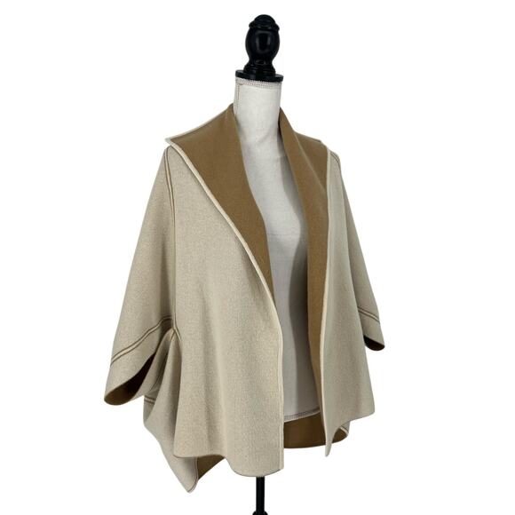 Interdee Reversible Sweater Poncho - Picture 10 of 14